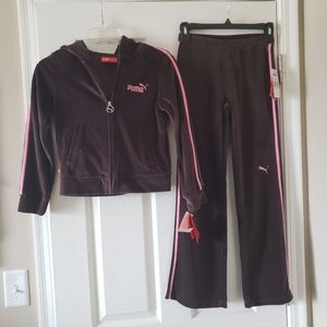 Puma velour girls track suit